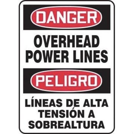 Accuform BILINGUAL OSHA DANGER Safety Sign SBMELC054XL SBMELC054XL